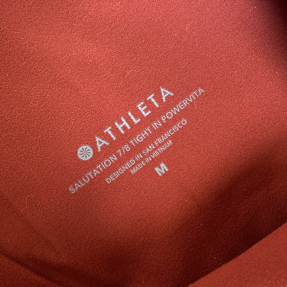 Athleta 11” high rise salutation 7/8 stash tight in powervita size womens medium - Picture 3 of 4